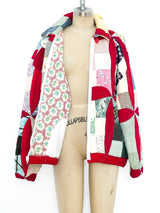 Quilted Patchwork Zip Front Jacket Jacket arcadeshops.com