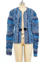 Indigo Rag Knit Jacket Jacket arcadeshops.com
