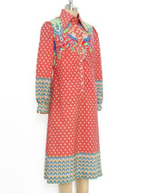 Scarf Printed Floral Shirt Dress Dress arcadeshops.com