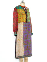 Judith Ann Patchwork Scarf Printed Silk Dress Dress arcadeshops.com
