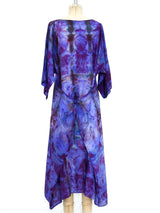 Tie Dye Silk Wrap Dress Dress arcadeshops.com