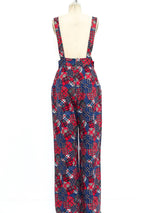 Patchwork Printed Overalls Suit arcadeshops.com