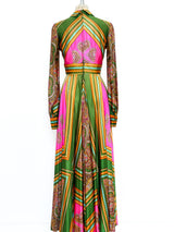 Neon Paisley Maxi Dress Dress arcadeshops.com