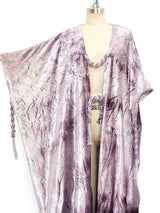 Lavender Crushed Velvet Cocoon Coat Jacket arcadeshops.com