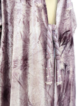 Lavender Crushed Velvet Cocoon Coat Jacket arcadeshops.com