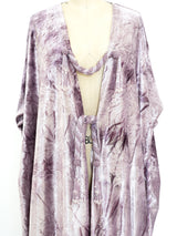 Lavender Crushed Velvet Cocoon Coat Jacket arcadeshops.com