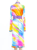 Leonard Paris Belted Neon Print Dress Dress arcadeshops.com