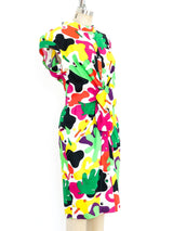 Thierry Mugler Printed Tie Front Shirt Dress Dress arcadeshops.com
