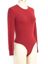 Alaia Rust Bodysuit Top arcadeshops.com