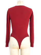 Alaia Rust Bodysuit Top arcadeshops.com