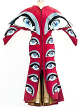 Fong Leng Eye Applique Suede Dress Dress arcadeshops.com