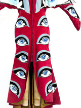 Fong Leng Eye Applique Suede Dress Dress arcadeshops.com