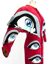 Fong Leng Eye Applique Suede Dress Dress arcadeshops.com