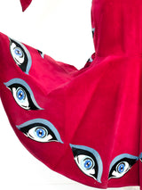 Fong Leng Eye Applique Suede Dress Dress arcadeshops.com