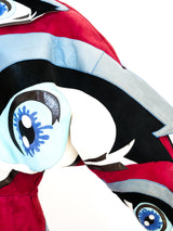 Fong Leng Eye Applique Suede Dress Dress arcadeshops.com