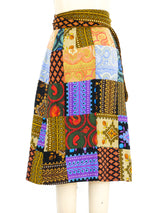 Saks Fifth Avenue Patchwork Wrap Skirt Bottom arcadeshops.com