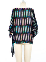 Metallic Rainbow Lame Striped Top Top arcadeshops.com