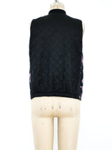 Dries Van Noten Metallic Cherry Blossom Brocade Vest Jacket arcadeshops.com