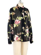 Christian Dior Floral Gauze Top Top arcadeshops.com
