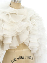 Bob Mackie Ruffled Organza Jacket Jacket arcadeshops.com
