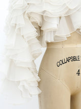 Bob Mackie Ruffled Organza Jacket Jacket arcadeshops.com