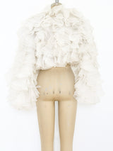 Bob Mackie Ruffled Organza Jacket Jacket arcadeshops.com
