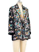 Hand Embroidered Silk Jacket Jacket arcadeshops.com