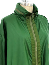 Issey Miyake Green Drawstring Windcoat Jacket arcadeshops.com