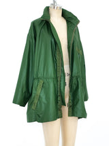 Issey Miyake Green Drawstring Windcoat Jacket arcadeshops.com