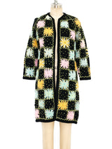 1960's Floral Knit Cardigan Jacket arcadeshops.com