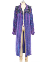 Hand Knit Lavender Chenille Duster Jacket arcadeshops.com
