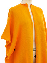 Eskandar Tangerine Draped Wrap Sweater Jacket arcadeshops.com