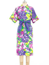 Givenchy Oversized Floral Belted Shirt Dress Dress arcadeshops.com
