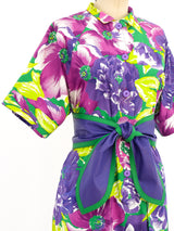 Givenchy Oversized Floral Belted Shirt Dress Dress arcadeshops.com
