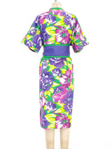 Givenchy Oversized Floral Belted Shirt Dress Dress arcadeshops.com