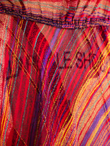 Multicolor Striped Silk Chiffon Dress Dress arcadeshops.com