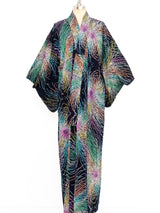Rainbow Chrysanthemum Cotton Kimono Jacket arcadeshops.com