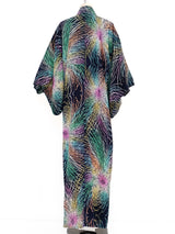 Rainbow Chrysanthemum Cotton Kimono Jacket arcadeshops.com