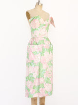 Pierre Cardin Pastel Floral Bustier Ensemble Suit arcadeshops.com