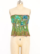Louis Feraud Flower Embellished Bustier arcadeshops.com