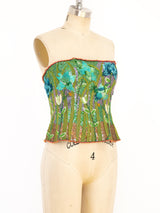 Louis Feraud Flower Embellished Bustier arcadeshops.com