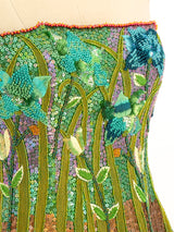 Louis Feraud Flower Embellished Bustier arcadeshops.com