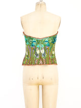 Louis Feraud Flower Embellished Bustier arcadeshops.com