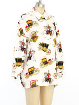 Escada Carriage Print Silk Top arcadeshops.com