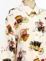 Escada Carriage Print Silk Top arcadeshops.com