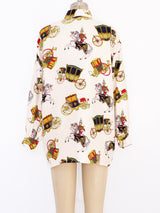 Escada Carriage Print Silk Top arcadeshops.com