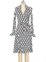 Diane Von Furstenberg Printed Wrap Dress arcadeshops.com