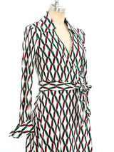 Diane Von Furstenberg Printed Wrap Dress arcadeshops.com