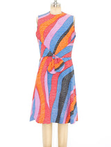 Geoffrey Beene Printed Tie Waist Dress arcadeshops.com