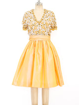 Embellished Peach Cocktail Dress arcadeshops.com